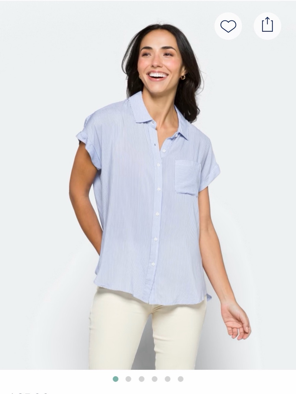 NWT Blue Stripe Button-Down Shirt - Women